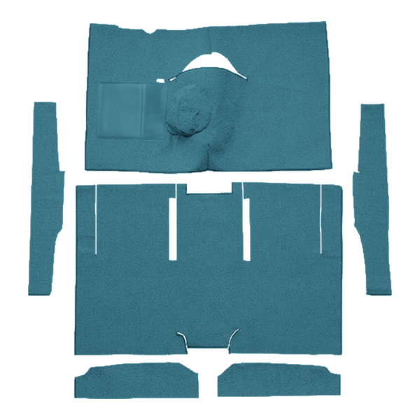 Picture of 1963-1965 Ford Falcon 2DR Sedan 4spd Bucket Seat 8 Cylinder Carpet Kit, Loop - 6 Piece