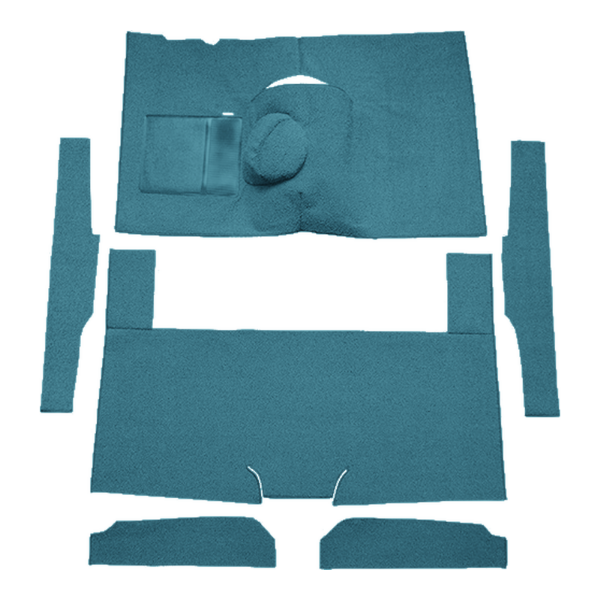 Picture of 1960-1965 Ford Falcon 2DR Sedan 4spd Bench Seat 6 Cylinder Carpet Kit, Cut & Sewn Loop - 6 Piece