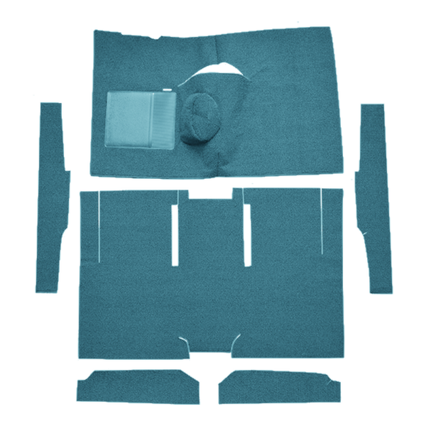Picture of 1960-1965 Ford Falcon 2DR Sedan 4spd Bucket Seat 6 Cylinder Carpet Kit, Cut & Sewn Loop - 6 Piece