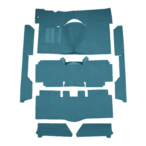 Picture of 1963-1965 Mercury Comet 2DR Convertible Auto Bucket Seat Carpet Kit, Cut & Sewn Loop - 7 Piece