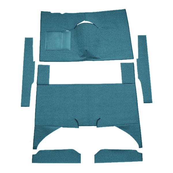 Picture of 1960-1965 Ford Falcon 4DR Sedan Auto Bench Seat Carpet Kit, Cut & Sewn Loop - 6 Piece