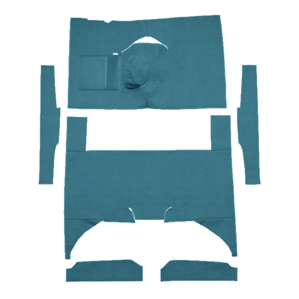 Picture of 1960-1965 Ford Falcon 4DR Sedan 4spd Bench Seat 6 Cylinder Carpet Kit, Loop - 6 Piece