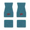 1967-1969 Chevrolet Camaro floor mats with the Z/28 logo in Loop 09 Medium Blue carpet, illustration