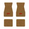 1967-1969 Chevrolet Camaro floor mats with the Z/28 logo in Loop 11 Medium Saddle carpet, illustration