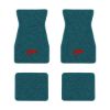 1967-1969 Chevrolet Camaro floor mats with the Z/28 logo in Loop 17 Bright Blue carpet, illustration
