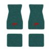 1967-1969 Chevrolet Camaro floor mats with the Z/28 logo in Loop 05 Aqua carpet, illustration