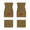 1967-1969 Chevrolet Camaro floor mats with the Z/28 logo in Essex 1054A Caramel carpet, illustration