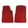 1967-1969 Chevrolet Camaro Premium Contour front floor mats with the Z/28 logo in Loop 02 Red carpet, illustration