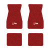 1967-1969 Chevrolet Camaro floor mats with the Z/28 in Red and Silver logo in Loop 02 Red carpet, illustration