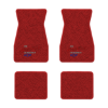 1967-1969 Chevrolet Camaro floor mats with the Heartbeat of America logo in Loop 02 Red carpet, illustration