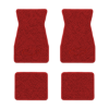 1967-1969 Chevrolet Camaro floor mats with the Chevy Bowtie Outline Only logo in Loop 02 Red carpet, illustration