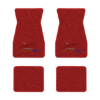1967-1969 Chevrolet Camaro floor mats with the Yesterdays Chevrolet logo in Loop 02 Red carpet, illustration