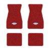 1970-1973 Chevrolet Camaro floor mats with the Yenko Bar and Shield logo in Loop 02 Red carpet, illustration