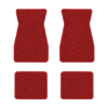 1970-1973 Chevrolet Camaro floor mats with the SS in Outline Circle logo in Loop 02 Red carpet, illustration