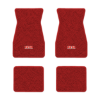 1970-1973 Chevrolet Camaro floor mats with the RS logo in Loop 02 Red carpet, illustration