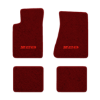 1982-1984 Chevrolet Camaro molded floor mats with the Z28 logo in Essex 1016A Red carpet, illustration