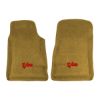 1967-1969 Chevrolet Camaro Premium Contour front floor mats with the Z/28 logo in Loop 20 Gold carpet, illustration