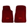 1967-1969 Chevrolet Camaro Premium Contour front floor mats with the Z/28 logo in Essex 1016A Red carpet, illustration