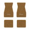 1967-1969 Chevrolet Camaro floor mats with the Camaro Script logo in Loop 11 Medium Saddle carpet, illustration