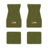 1967-1969 Chevrolet Camaro floor mats with the Z/28 in Red and Silver logo in Loop 14 Moss Green carpet, illustration