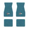 1967-1969 Chevrolet Camaro floor mats with the Z/28 in Red and Silver logo in Loop 09 Medium Blue carpet, illustration