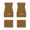 1967-1969 Chevrolet Camaro floor mats with the Z/28 in Red and Silver logo in Loop 11 Medium Saddle carpet, illustration