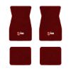 1967-1969 Chevrolet Camaro floor mats with the Z/28 in Red and Silver logo in Essex 1016A Red carpet, illustration