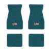 1967-1969 Chevrolet Camaro floor mats with the Z/28 in Red and Silver logo in Loop 17 Bright Blue carpet, illustration