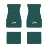 1967-1969 Chevrolet Camaro floor mats with the Z/28 in Red and Silver logo in Loop 05 Aqua carpet, illustration
