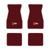 1967-1969 Chevrolet Camaro floor mats with the Z/28 in Red and Silver logo in Loop 13 Maroon carpet, illustration
