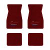 1967-1969 Chevrolet Camaro floor mats with the Heartbeat of America logo in Essex 1016A Red carpet, illustration