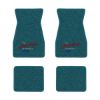 1967-1969 Chevrolet Camaro floor mats with the Heartbeat of America logo in Loop 17 Bright Blue carpet, illustration