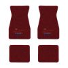 1967-1969 Chevrolet Camaro floor mats with the Heartbeat of America logo in Loop 13 Maroon carpet, illustration