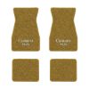 1967-1969 Chevrolet Camaro floor mats with the Camaro SS Block Letter logo in Loop 20 Gold carpet, illustration