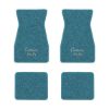1967-1969 Chevrolet Camaro floor mats with the Camaro SS Script logo in Loop 09 Medium Blue carpet, illustration