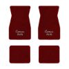 1967-1969 Chevrolet Camaro floor mats with the Camaro SS Script logo in Essex 1016A Red carpet, illustration