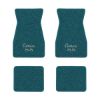1967-1969 Chevrolet Camaro floor mats with the Camaro SS Script logo in Loop 17 Bright Blue carpet, illustration