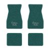 1967-1969 Chevrolet Camaro floor mats with the Camaro SS Script logo in Loop 05 Aqua carpet, illustration
