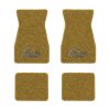 1967-1969 Chevrolet Camaro floor mats with the Camaro by Chevrolet Black Outline logo in Loop 20 Gold carpet, illustration