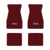 1967-1969 Chevrolet Camaro floor mats with the SS logo in Loop 13 Maroon carpet, illustration