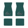 1967-1969 Chevrolet Camaro floor mats with the Camaro by Chevrolet Black Outline logo in Loop 05 Aqua carpet, illustration