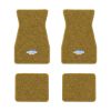 1967-1969 Chevrolet Camaro floor mats with the Yenko Bar and Shield logo in Loop 20 Gold carpet, illustration