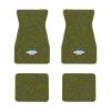 1967-1969 Chevrolet Camaro floor mats with the Yenko Bar and Shield logo in Loop 14 Moss Green carpet, illustration