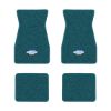 1967-1969 Chevrolet Camaro floor mats with the Yenko Bar and Shield logo in Loop 17 Bright Blue carpet, illustration