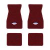 1967-1969 Chevrolet Camaro floor mats with the Yenko Bar and Shield logo in Loop 13 Maroon carpet, illustration