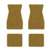 1967-1969 Chevrolet Camaro floor mats with the Yenko / SC logo in Loop 20 Gold carpet, illustration