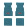 1967-1969 Chevrolet Camaro floor mats with the SYC logo in Loop 09 Medium Blue carpet, illustration