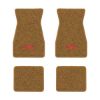 1967-1969 Chevrolet Camaro floor mats with the SYC logo in Loop 11 Medium Saddle carpet, illustration