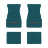 1967-1969 Chevrolet Camaro floor mats with the Yenko / SC logo in Loop 17 Bright Blue carpet, illustration