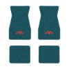 1967-1969 Chevrolet Camaro floor mats with the SYC logo in Loop 17 Bright Blue carpet, illustration